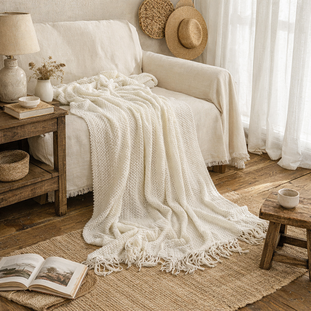 Cozy Tassel Throw Blanket