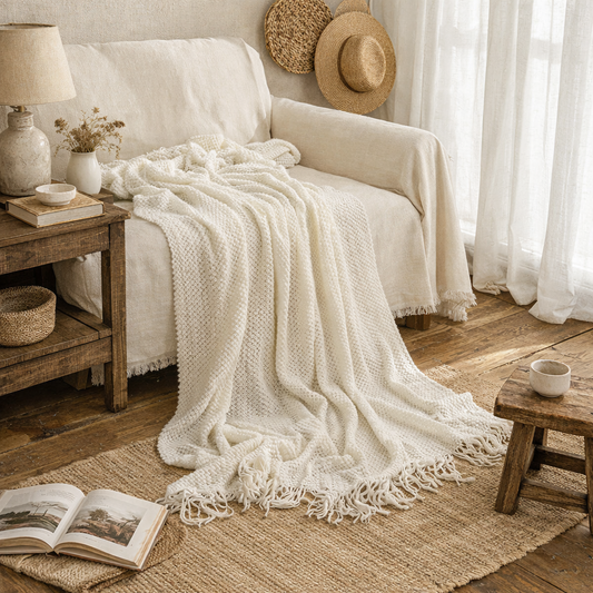 Cozy Tassel Throw Blanket